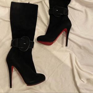 Christian Louboutin Suede Black Boots